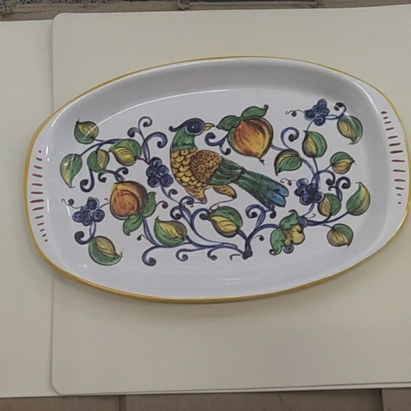Hand- painted Platter/ Dish - Picture 1 of 4